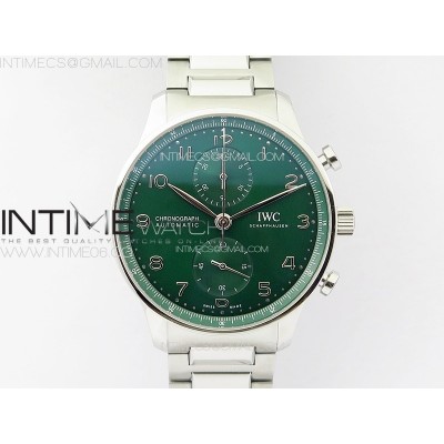 Portuguese IW371615 ZF 11 Best Edition SS Green Dial on SS Bracelet A96355