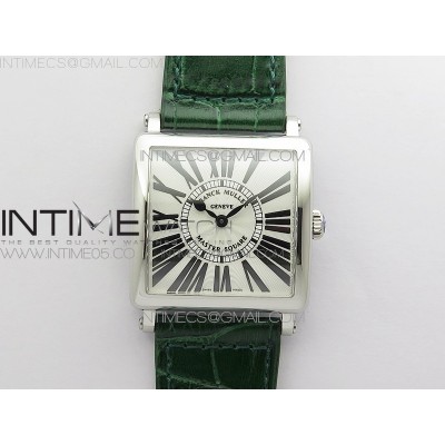 Master Square SS Ladies ZF 11 Best Edition White Roman Dial on Green Leather Strap Ronda Quartz