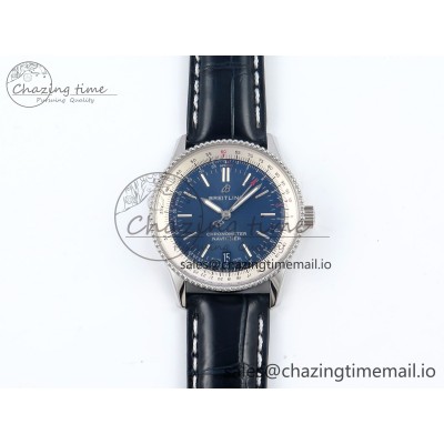 [TF공장]브라이틀링 Navitimer 1 SS 38mm White Bezel Blue Dial on Blue Leather Strap A2824