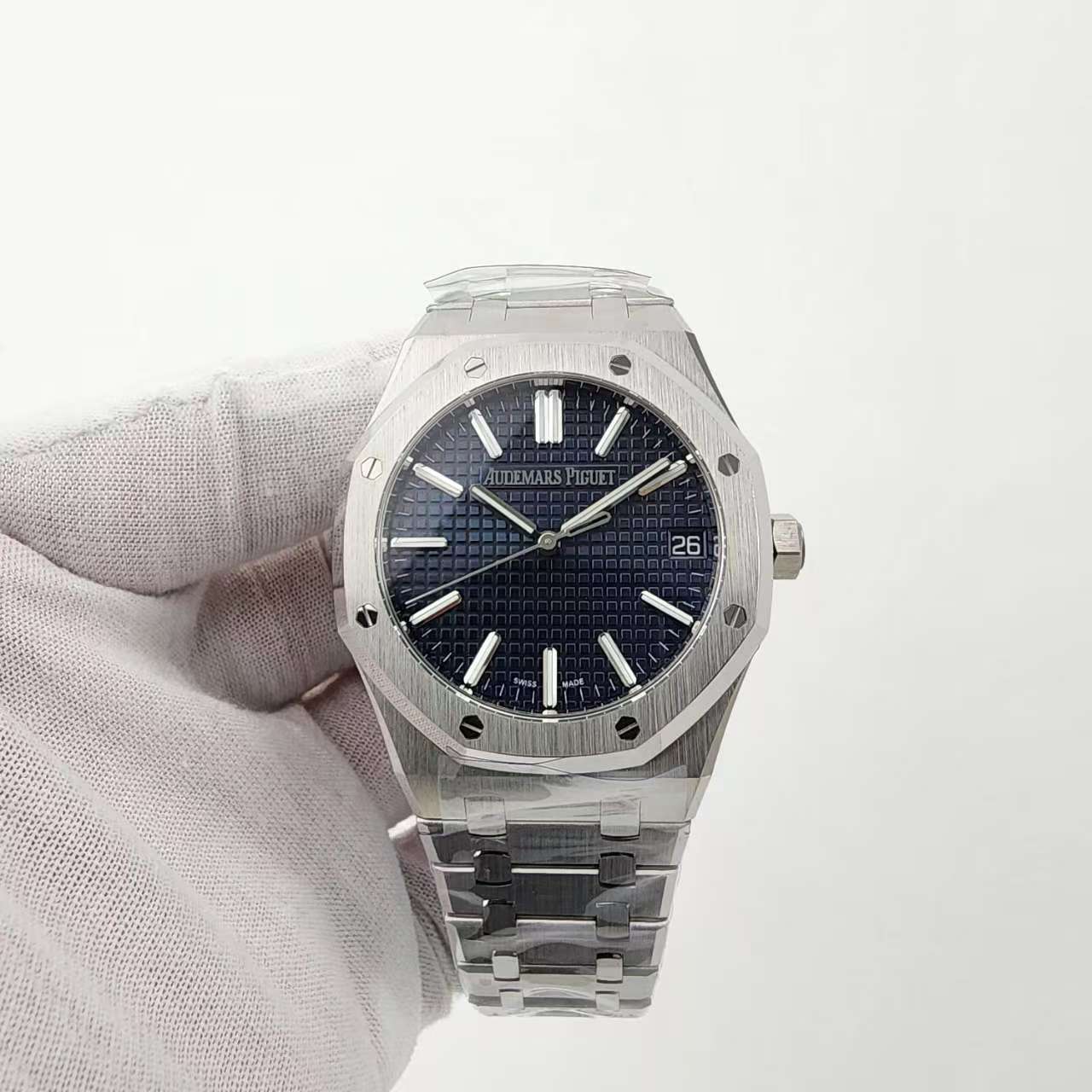 [TOP공장]오데마피게 Royal Oak 41mm 15510 SS 1:1 Best Edition Blue Dial on SS Bracelet DD4302 Super Clone