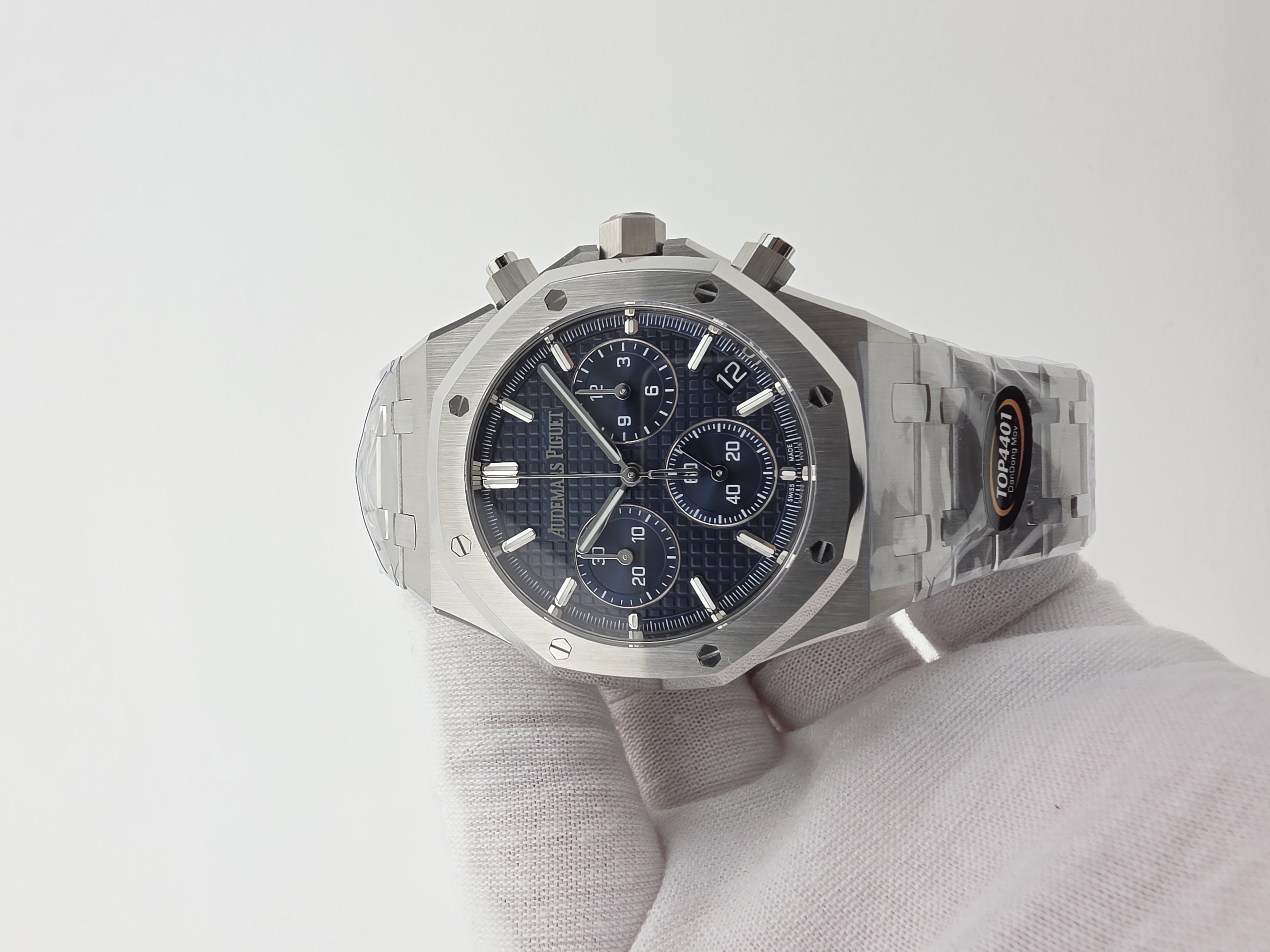 [TOP공장]오데마피게 Royal Oak Chrono 26240 Blue Dial on SS Bracelet SA4401 Super Clone