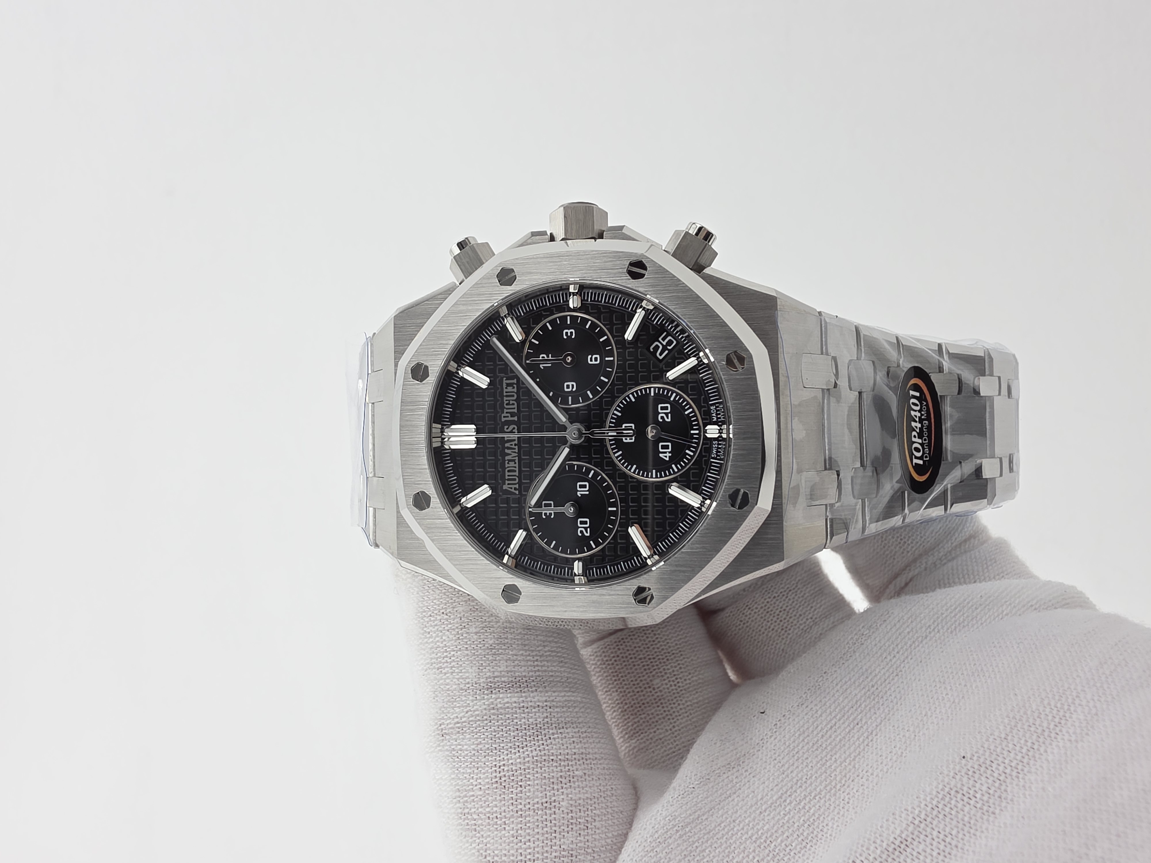 [TOP공장]오데마피게 Royal Oak Chrono 26240 Black Dial on SS Bracelet SA4401 Super Clone
